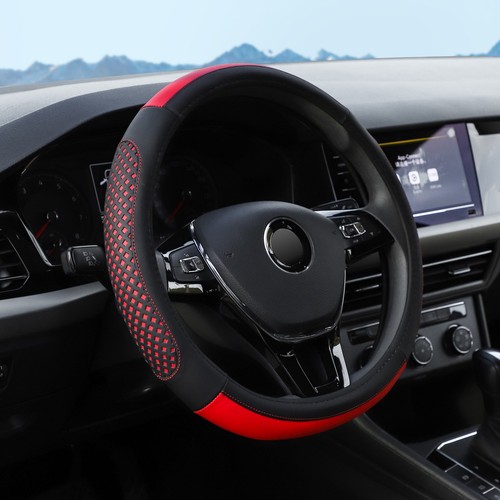 Red car steering wheel - steering,