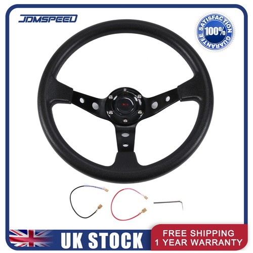 Black steering wheel - black,