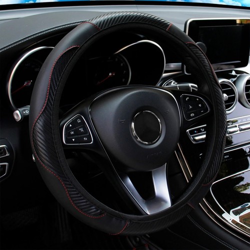 Leather car steering - steering, wheel