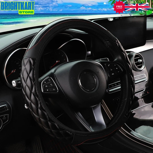 Leather car steering wheel - car,