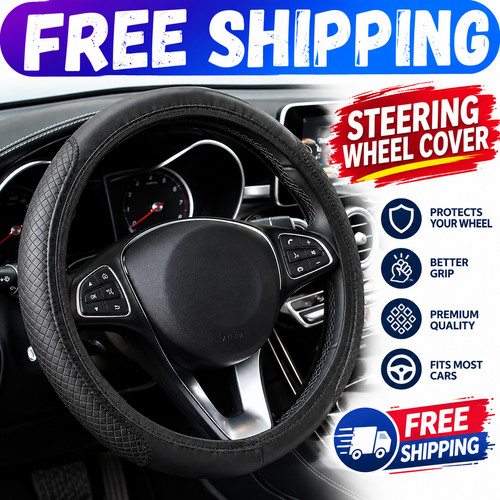 Leather car steering - leather, wheel