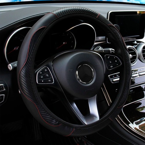 Leather car steering - steering, wheel