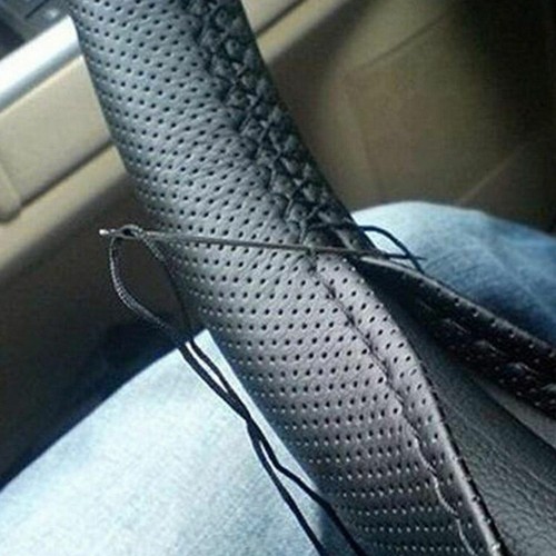 Leather diy car steering - diy,