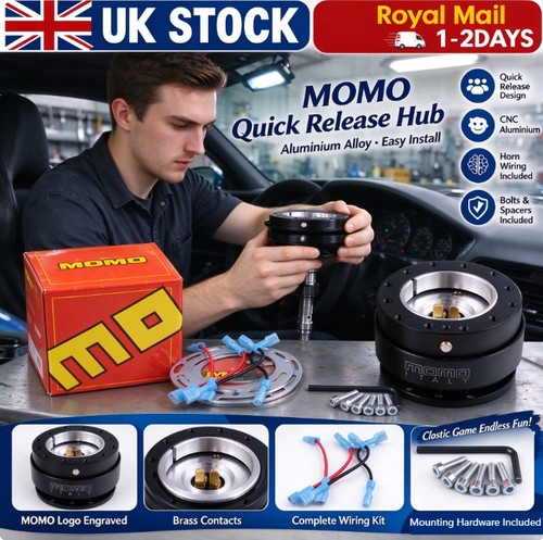 Momo black steering - momo,